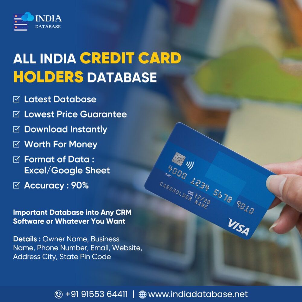 All India Credit Card Holders Database