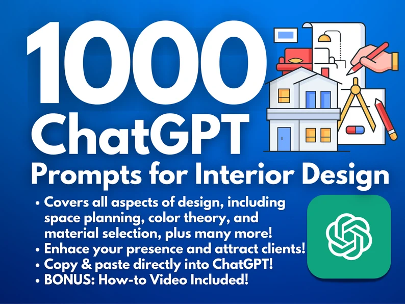 1000 ChatGPT Prompts for Interior Designers