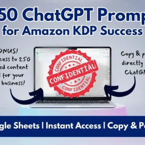 1350 ChatGPT Prompts for Amazon KDP Success – Unleash Your Kindle Publishing Potential | Journals, Interiors, Low Content, Templates, Bundle