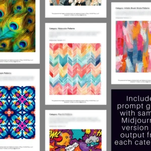 1500 Pattern AI Art Prompts | Text-to-image Midjourney Dall-E Stable Diffusion | Inspiration | Patterns | Digital Wall Art | Copy & Paste