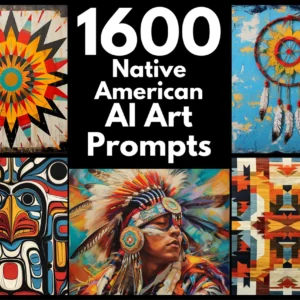 1600 Native American AI Art Prompts | Midjourney Dall-E Stable Diffusion | Digital Wall Art Prints Home Indigenous Tribal Navajo Decor