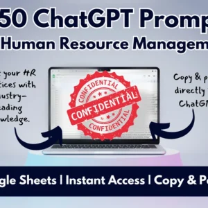 1750 ChatGPT Prompts for Human Resource Management | A Complete HR Toolkit Covering 31 Categories for Hiring Retention Management