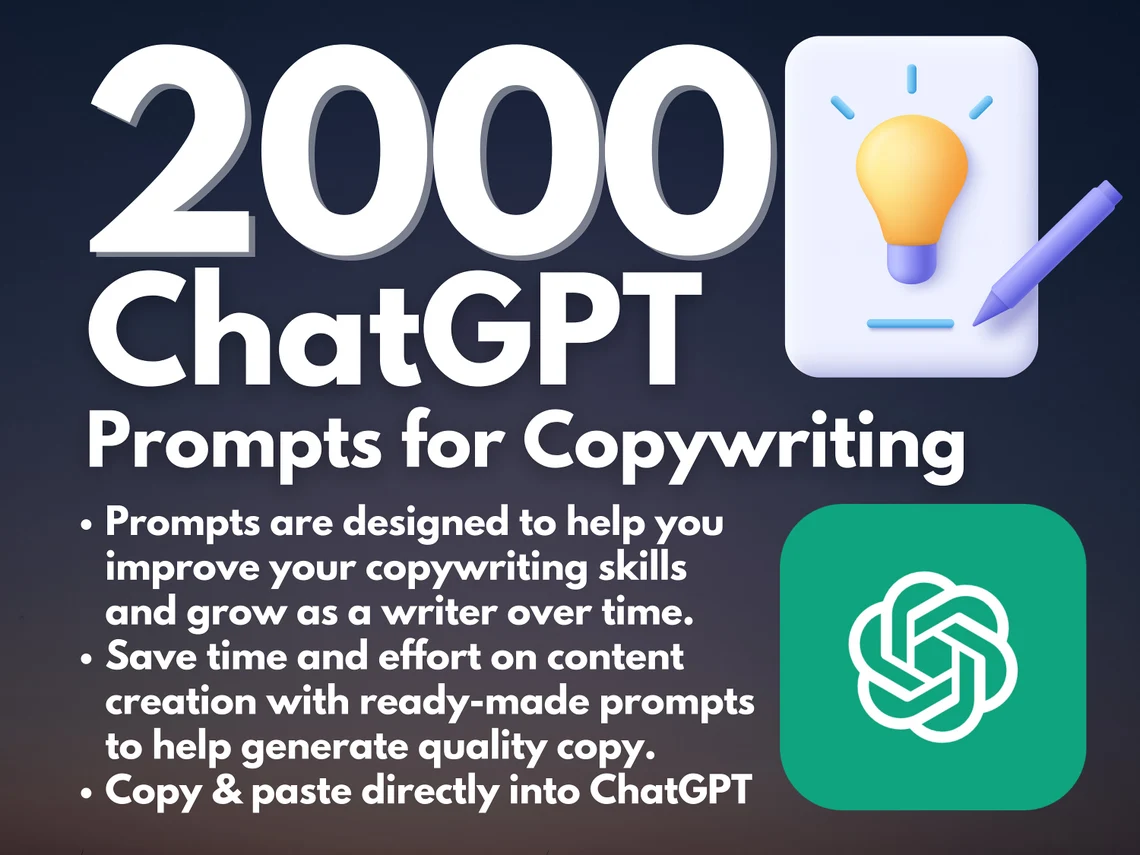 2000 ChatGPT Prompts for Copywriting