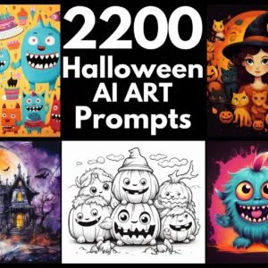 2200 Halloween Graphics AI Art Prompts | Midjourney Dall-E Stable Diffusion | Digital Wall Art Prints Home Fall Fun Halloween Decor