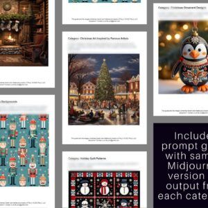 2500 Christmas Graphics AI Art Prompts | Midjourney Dall-E Stable Diffusion | Digital Wall Art Prints Home Winter Fun Christmas Decor