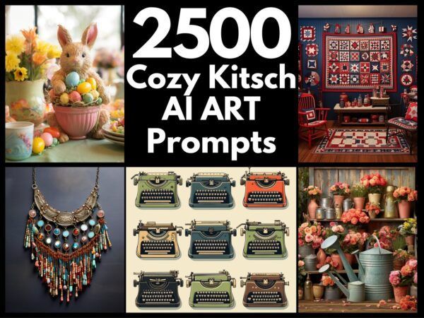 2500 Cozy Kitsch AI Art Prompts