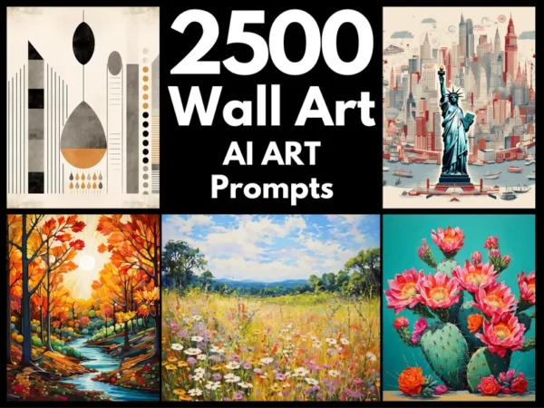 2500 Wall Art AI Art Prompts