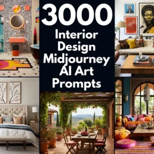 3000 Interior Design Midjourney AI Art Prompts – Endless Inspiration for Your Next Design Project | Digital Art Instant Access | Copy/Paste