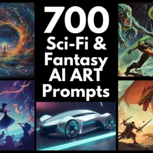 700 Sci-fi and Fantasy AI Art Prompts | Diverse Ideas to Ignite Your Imagination | Digital | Instant Access | Copy and Paste