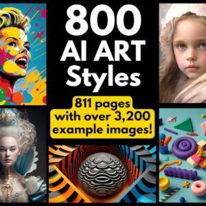 800 AI Art Styles with Images! | Text-to-image Style Guide with 800+ Images | Unlimited Inspiration | Instant Access | Copy and Paste