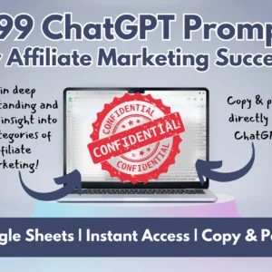 Affiliate Marketing ChatGPT Prompts | Make Money with Affiliate Marketing | Start a Successful Income Stream for Entrepreneurs Small Biz