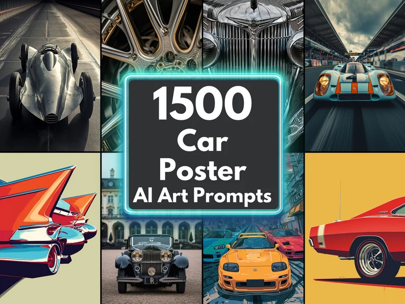 Car Poster Design AI Art Prompts