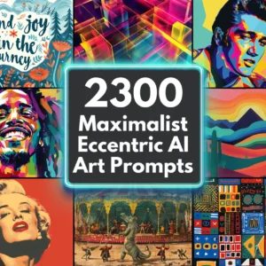 Maximalist and Eccentric AI Art Prompts | Text-to-image Midjourney Dall-E Stable Diffusion | Digital Art Eclectic Printable Wall Art Prints