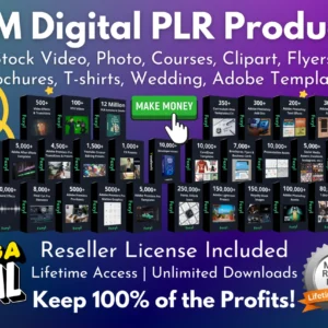 Mega Digital Products PLR Bundle | 15+ Million Files | eBooks | Adobe Files | Social Media Posts | Developer Tools