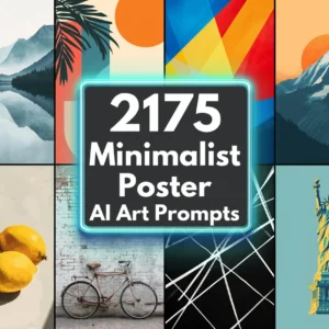 Minimalist Poster AI Art Prompts | Text-to-image Midjourney Dall-E Stable Diffusion | Digital Art Download Minimalism Wall Designs & Trends