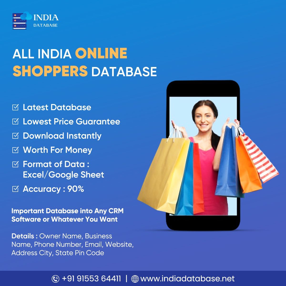 All India Online Shoppers Database