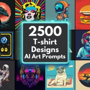 T-shirt Design AI Art Prompts | Text-to-image Midjourney Dall-E Stable Diffusion | Digital Art Download Tshirt Designs and Mockups